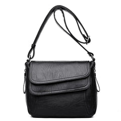 Large Capacity Leather Crossbody Bag for Summer