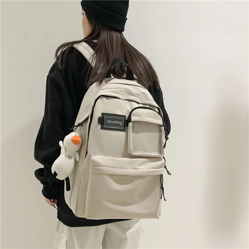 Women Nylon Backpack Anti Theft Travel Backpacks College Rucksack