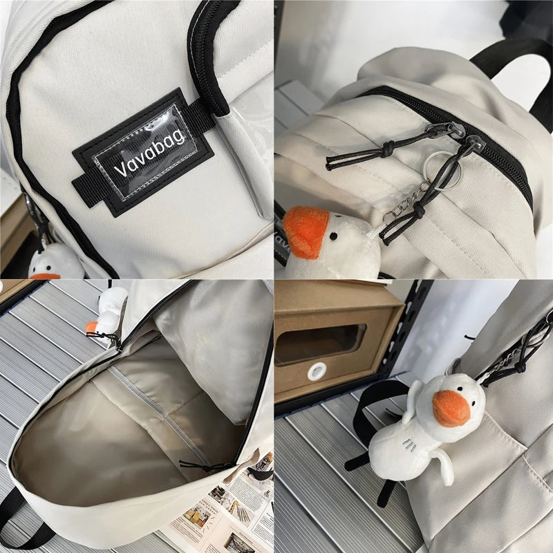 Women Nylon Backpack Anti Theft Travel Backpacks College Rucksack