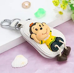 Monkey Cartoon Leather Key Bag for Women & Men
