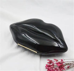 Red Lips Clutch Bag Acrylic Chain Shoulder Bag Evening Purse MN443