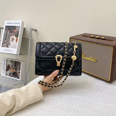 Women Shoulder Bag Chain Flap Quilted Embroidery Handbags Messenger Bag
