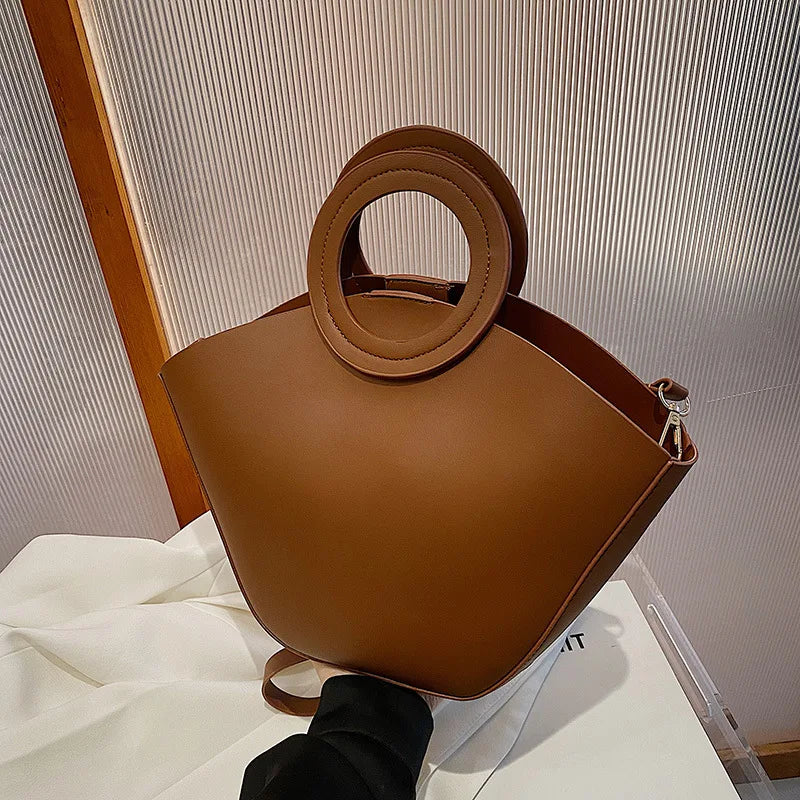 Lattice Shoulder Bag Bucket Crossbody Clutch Purse with Handle