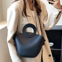 Lattice Shoulder Bag Bucket Crossbody Clutch Purse with Handle