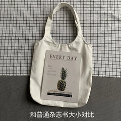 Canvas Shoulder Bags Women Large Capacity Comic Cartoon Handbags Tote
