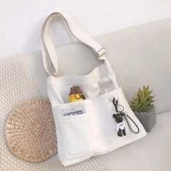 Canvas Women's Shoulder Messenger Bag Large Capacity Tote Bag