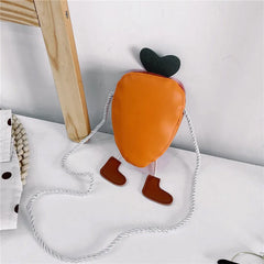 Carrot Crossbody Bag Mini Purse for Kids