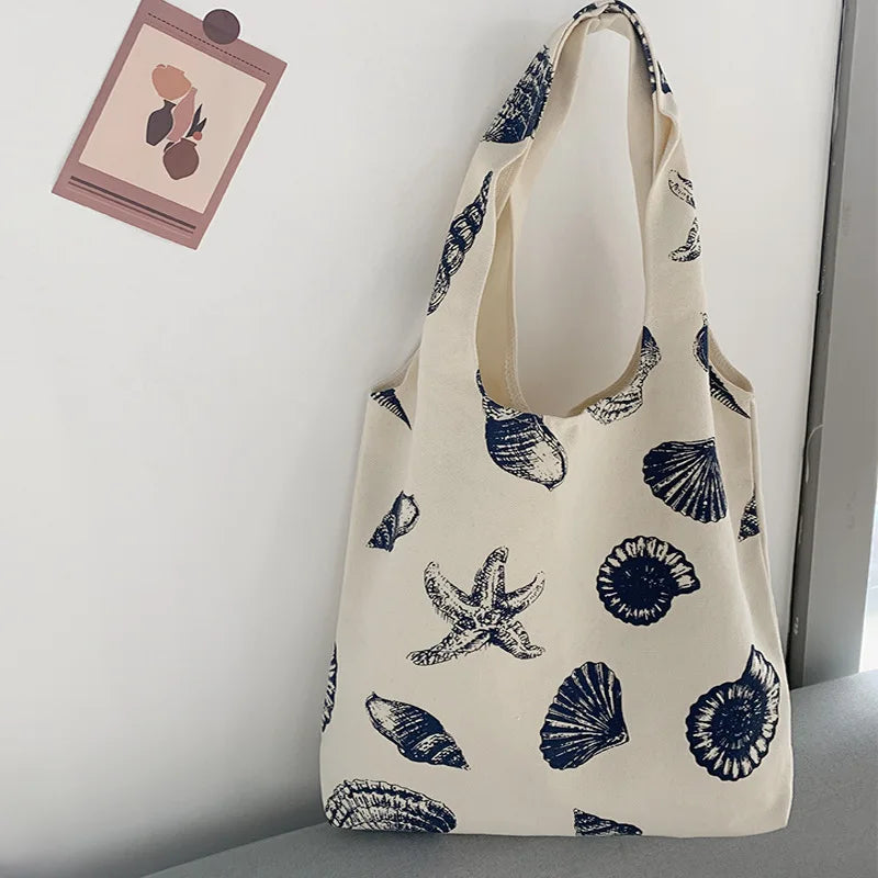 Korea Style Fruit Print Tote Bag Purse Handbag Eco-Friendly Canvas