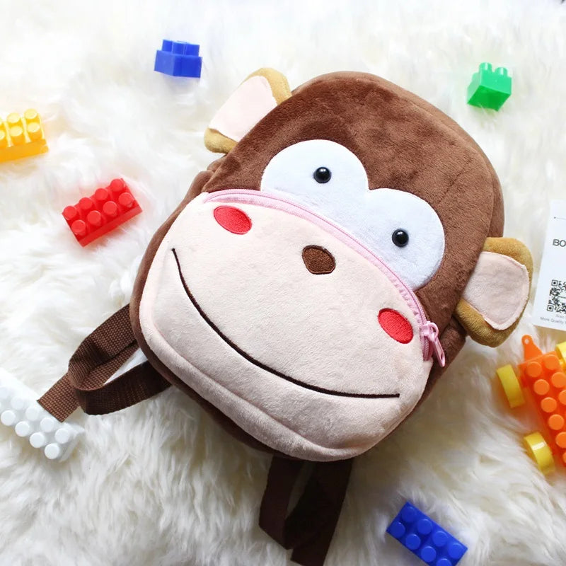Kids Plush Schoolbag Animal Backpack Girls Boys Backpack