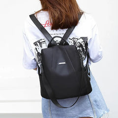 Waterproof Ladies School Backpack Small Bagpack Canvas Tote Backpack