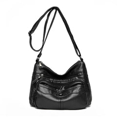 Casual Purses Ladies Shoulder Crossbody Bag Vintage Multi-Pocket Messenger