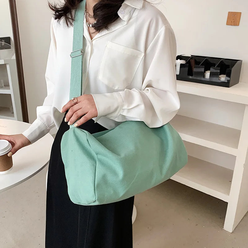 Canvas Crossbody Messenger Bag for Women Large Capacity Shoulder Purse