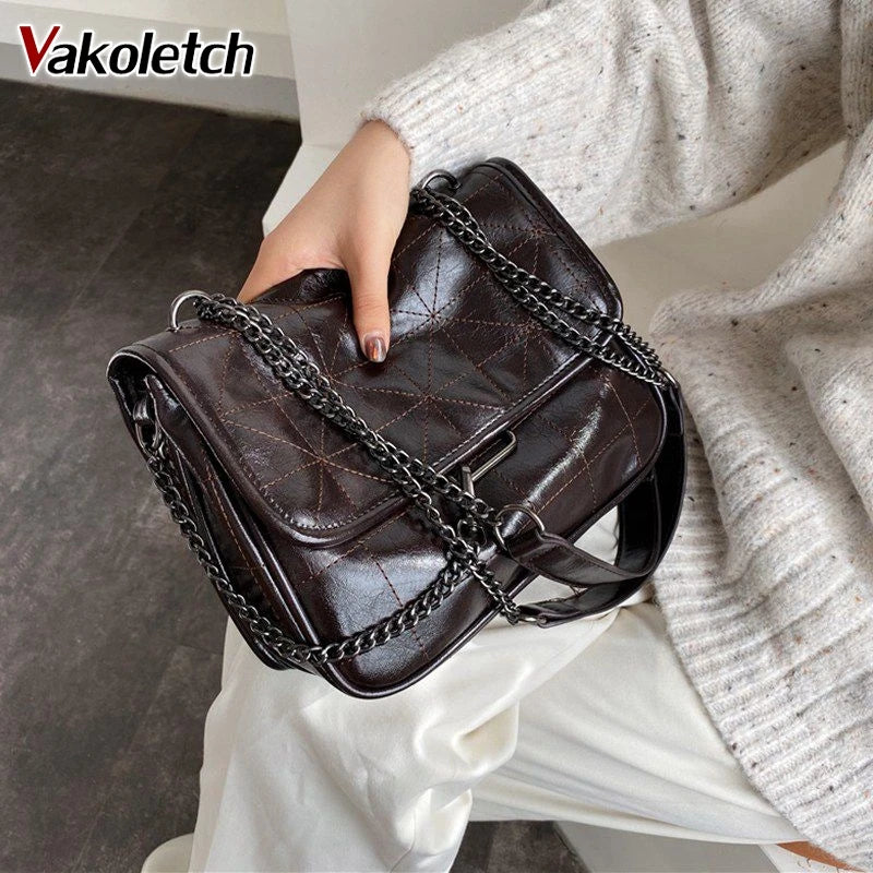 Small Crossbody Bag with Chain Shoulder Strap for Women KL822