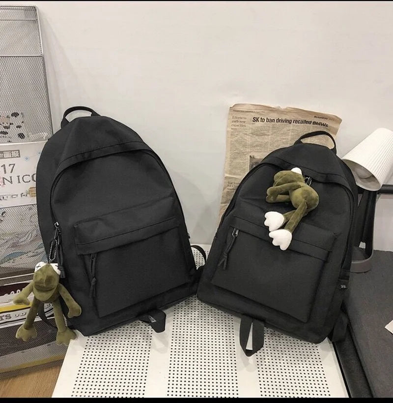 Cute Canvas Backpacks for Boys Girls School Bag with Decoration
