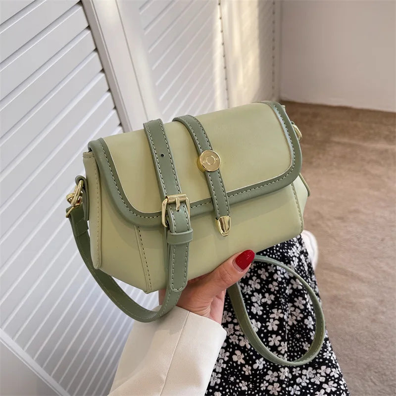 Colorful Pu Women Bucket Clutch Bags - Crossbody Shopping Package