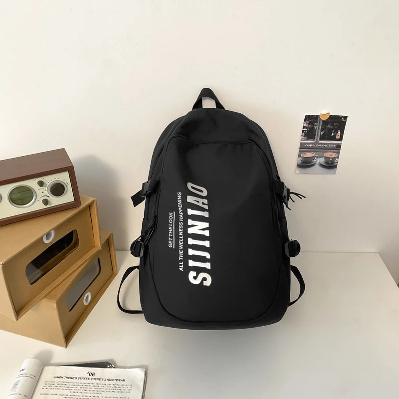 Waterproof Nylon Women Backpack Large Capacity School Bag