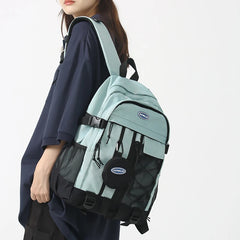 Waterproof Multi-Pocket Nylon School Backpack for Students
