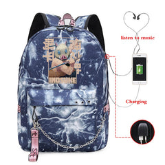 Demon Slayer Anime Travel Bag Teenagers Unisex Harajuku School Sports Bag