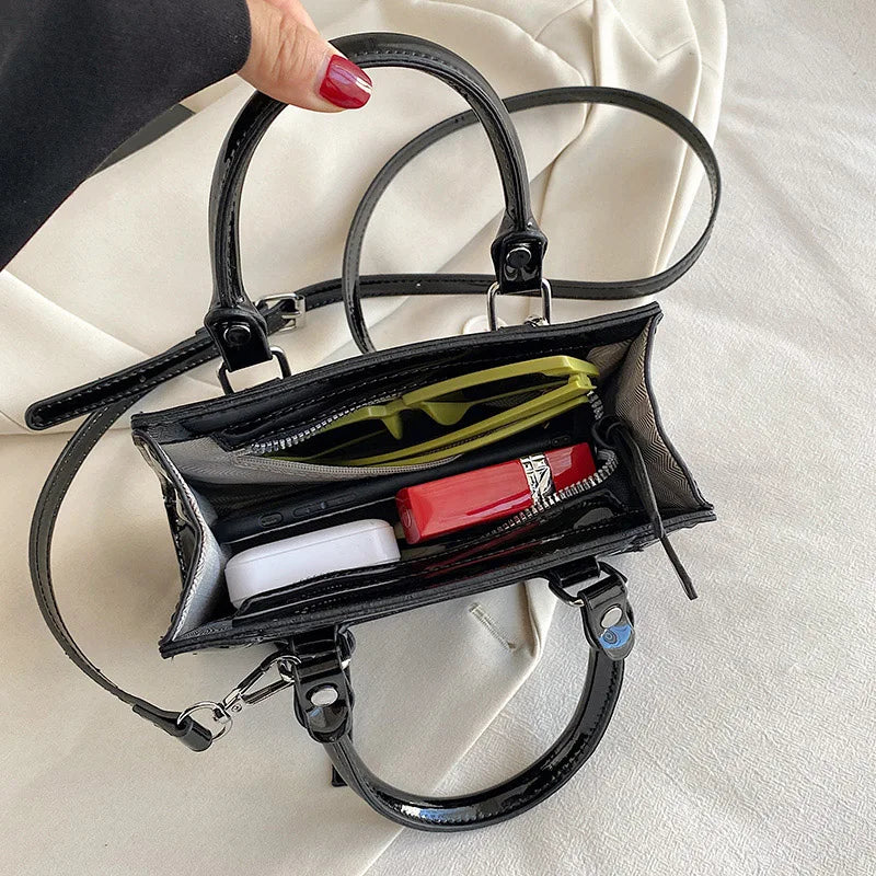 Fluorescent Mini Shoulder Bag Patent Leather Handbag