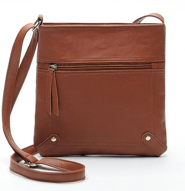 Women Leather Messenger Bag Crossbody Satchel