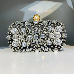 Diamond Colorful Stone Clutch Wedding Purse Shoulder Bag