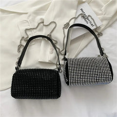 Diamonds High Women Handbag Messenger Bag Soft Pu Leather Crossbody Bags