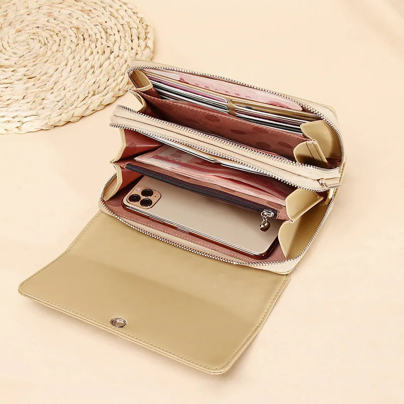 Double Layer Women Shoulder Bags Chain Lock Small Handbag Crossbody Purse