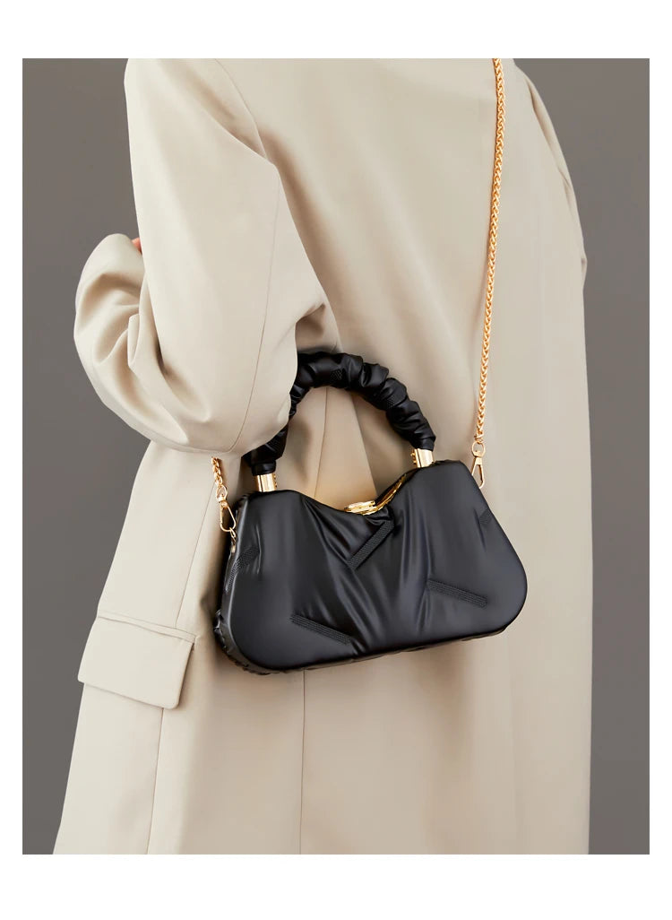 Green Small Box Chain Crossbody Bag for Women Lady