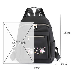 Chinese Style Embroidery Backpack Anti Theft Waterproof Nylon Bag