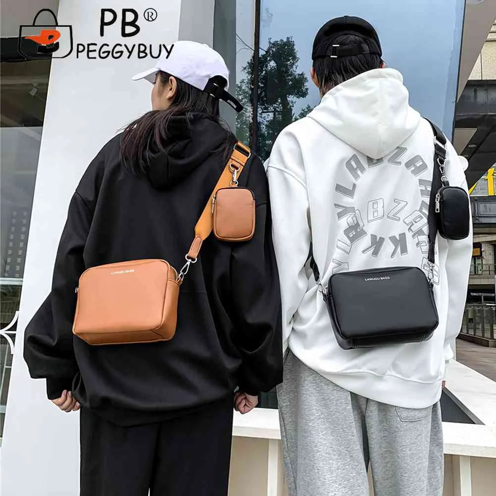 2 in 1 Messenger Bags Camera Headphone Pouch Crossbody Handbags