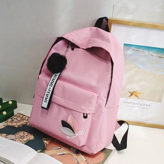 Canvas Backpack 19Inch Female Schoolbag Student Bookbag Girls
