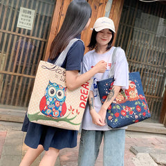 Canvas Shoulder Bag Large Capacity Tote Purse for Women