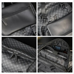 Casual Leather Backpack Men Large Travel Work Daily Backbag Laptop Back Pack