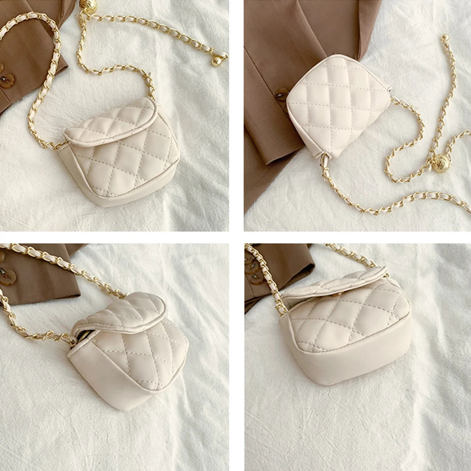 Chain Female Totes Sac Spring Mini Women Purses Handbags PU Leather Shoulder Mes