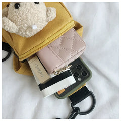 Canvas Tote Bag Solid Youth Casual Messenger Phone Bag Pocket