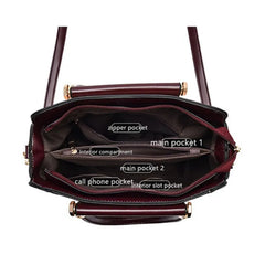 Women's Crossbody Bag Large Capacity PU Leather Shoulder Messenger Bag