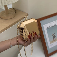 Glossy Chain Shoulder Bag Small Handbag