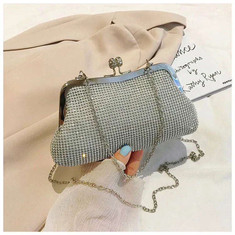 Diamond Evening Bags Hasp Handbag Elegent Chain Women Shoulder Crossbody Bag