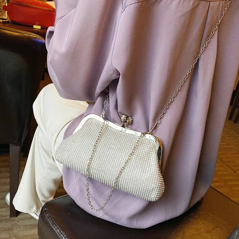Diamond Evening Bags Hasp Handbag Elegent Chain Women Shoulder Crossbody Bag