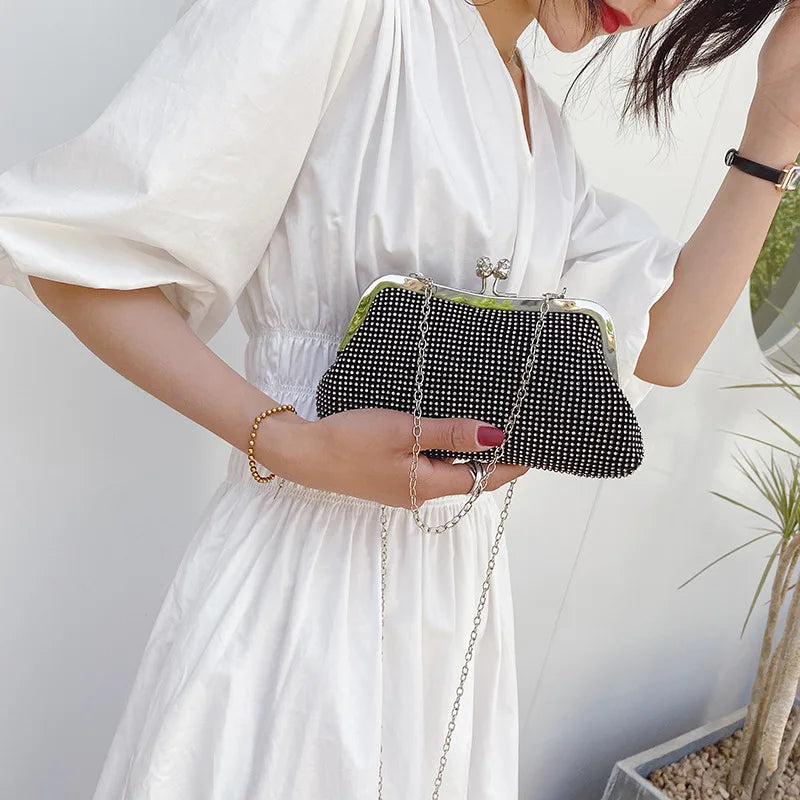Diamond Evening Bags Hasp Handbag Elegent Chain Women Shoulder Crossbody Bag