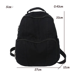Canvas School Backpack Girl Travel Student Bag College Small Backpack