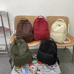 Canvas School Backpack Girl Travel Student Bag College Small Backpack