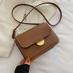 Women's Patchwork Pu Leather Messenger Bag Shoulder Bag