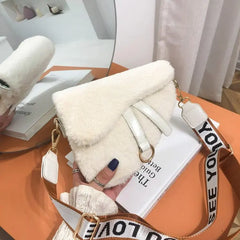Plush Chain Women Shoulder Bags Female Crossbody Bags Fur Crossbody Bag