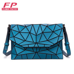 Matte Shoulder Bag Women Evening Party Bag Geometry Messenger Clutch