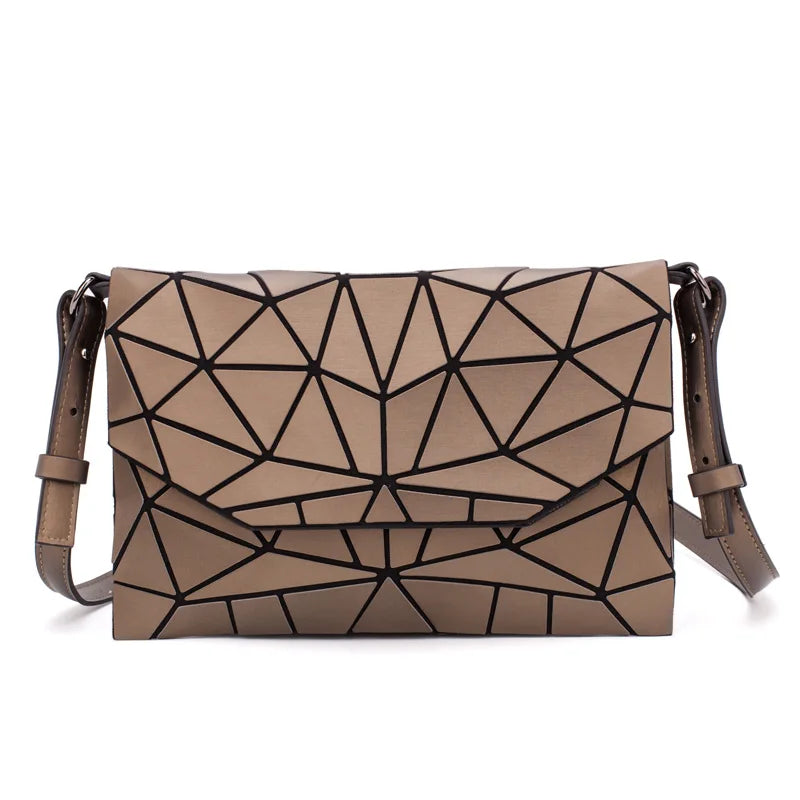 Matte Shoulder Bag Women Evening Party Bag Geometry Messenger Clutch