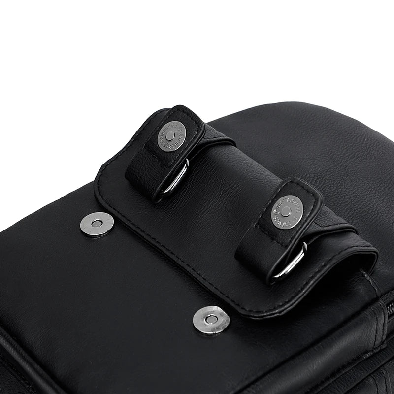 Men Leather Backpack Small Shoulder Bags for Male High Pu Mini Crossbody Bag