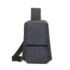 Men Casual Sling Bag 9.7 Inch Crossbody Messager Grey Shoulder Bag