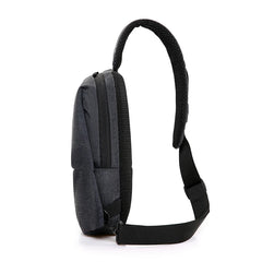 Men Casual Sling Bag 9.7 Inch Crossbody Messager Grey Shoulder Bag