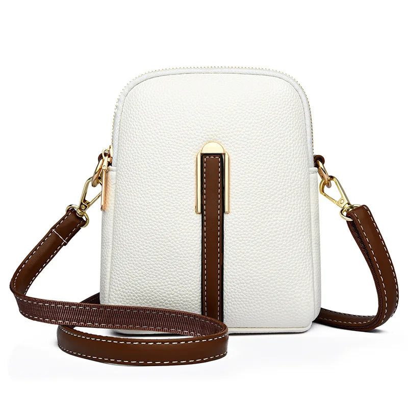 Women's Mini Leather Crossbody Bag Phone Pouch Casual Shoulder Purse